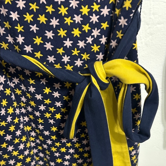 Boden Navy and Yellow Star Long Sleeve Dress - Picture 3 of 5
